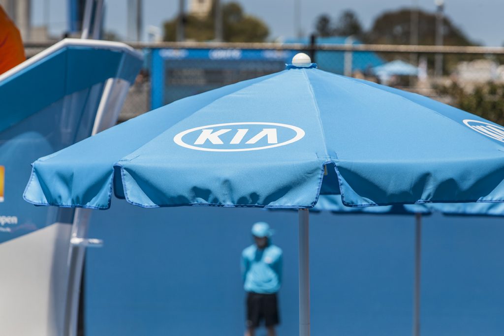 Branded beach umbrella for Kia x
